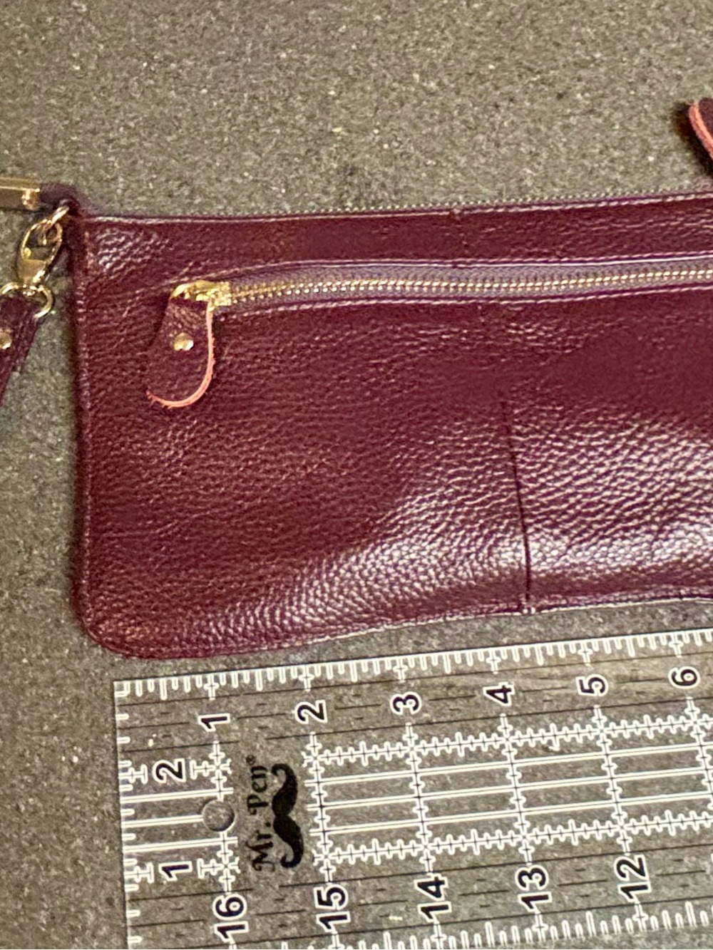 Burgundy/Red Wine Colored Wristlet Clutch